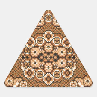Adesivo Triangular pinagem do padrão oriental branco bege castanho
