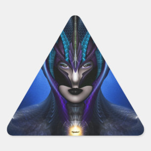 Adesivo Triangular Pinheiros com triângulo azul-sombra Taidushan Sai