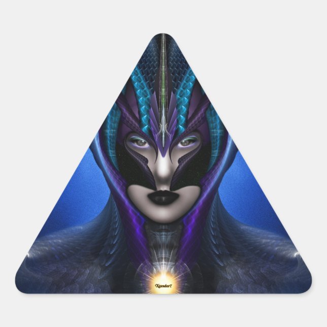 Adesivo Triangular Pinheiros com triângulo azul-sombra Taidushan Sai (Frente)