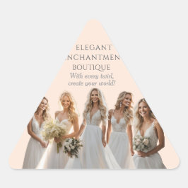 Adesivo Triangular Pink Bridal Bliss Celebrate Love Happiness Wedding