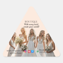 Adesivo Triangular Pink Bridal Bliss Celebrate Love Happiness Wedding