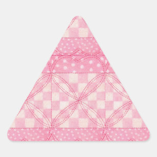 ADESIVO TRIANGULAR PINK CORAÇÃO COM PINOS