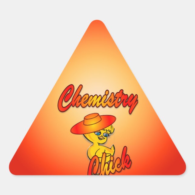 Adesivo Triangular Pintinho #5 da química (Frente)