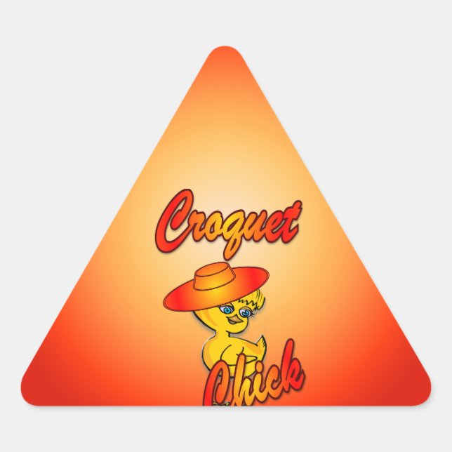 Adesivo Triangular Pintinho Croquet nº 5 (Frente)