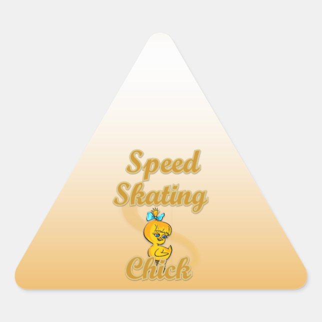 Adesivo Triangular Pintinho de patinação rápida (Frente)
