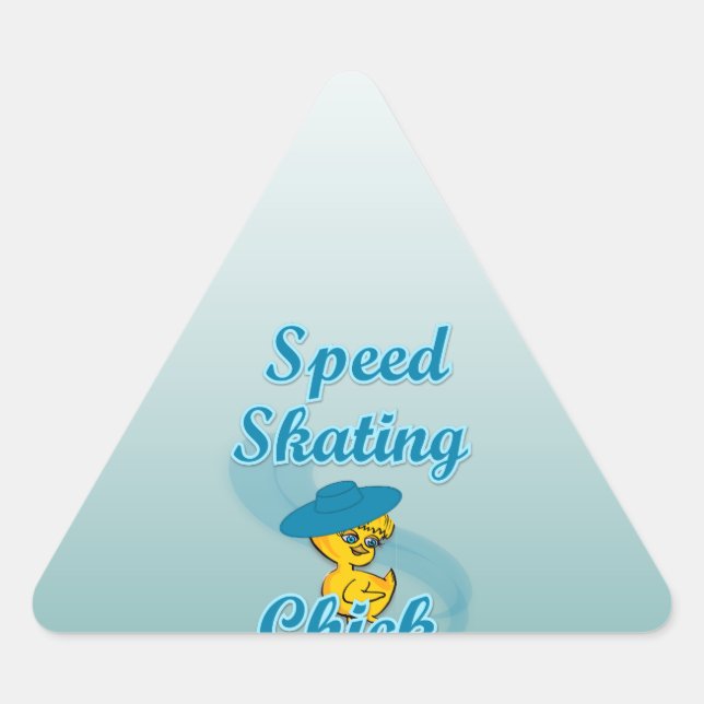 Adesivo Triangular Pintinho de patinação rápida nº 3 (Frente)