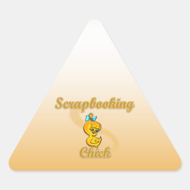Adesivo Triangular Pintinho de Scrapbooking (Frente)