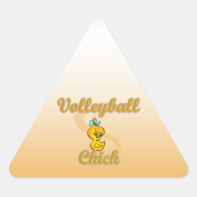 Adesivo Triangular Pintinho de vôlei (Frente)