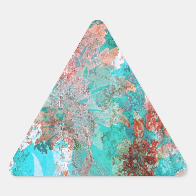 Adesivo Triangular Pintura Floral (Frente)