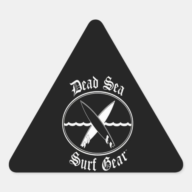 Adesivo Triangular Piso de Sulf| Arte De Surfe Do Mar De Morto (Frente)