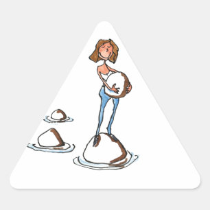 Adesivo Triangular Piso para a frente