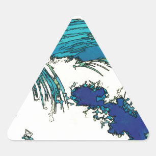 Adesivo Triangular PixDezines konen ondas de oceano do uehara, 上原