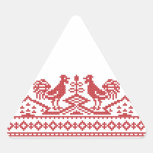 Adesivo Triangular Ponto transversal do Red Rooster