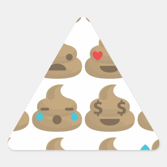 Adesivo Triangular poop emojis (Frente)