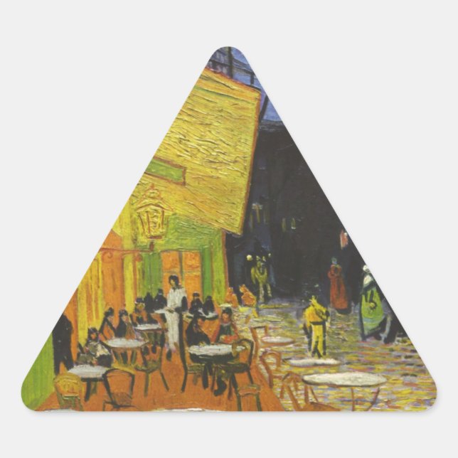 Adesivo Triangular Posto Impressionista Van Gogh Cafe Terrace (Frente)