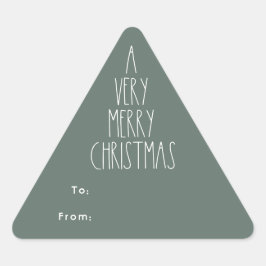 Adesivo Triangular Presente de Natal do Green Boho