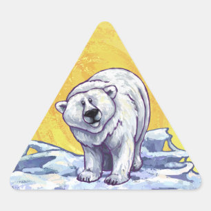 Adesivo Triangular Presentes & acessórios do urso polar