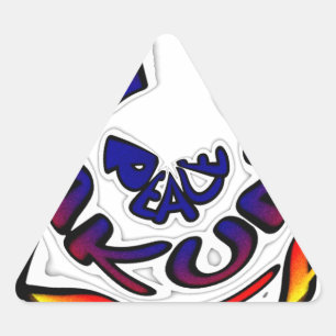 Adesivo Triangular Presentes de Peace Hakuna Matata