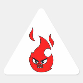 Adesivo Triangular Presentes engraçados do Fire emoji