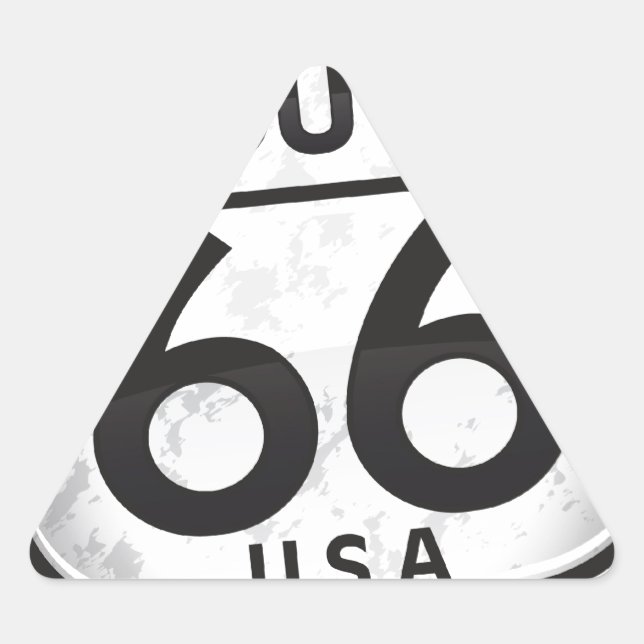 Adesivo Triangular Presentes históricos do USA Route66 (Frente)