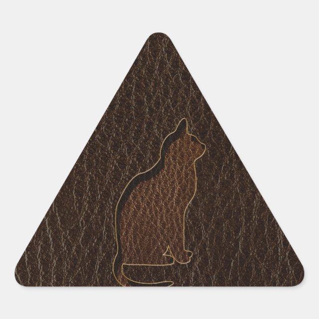 Adesivo Triangular Preto De Couro (Frente)