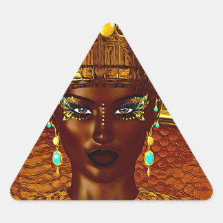 Adesivo Triangular Princesa negra egípcia na nossa arte digital moder