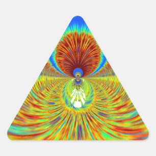 Adesivo Triangular Projetista Gráfico de Incêndio Espantoso