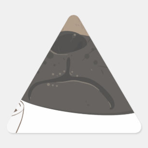 Adesivo Triangular Pug e café