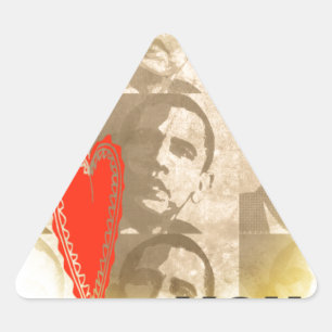Adesivo Triangular Quênia Nós Te Amamos Projeto de Arte com Perspecti