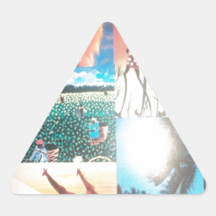 Adesivo Triangular Quênia: Vida Selvagem, Cultura e Praia Costeira