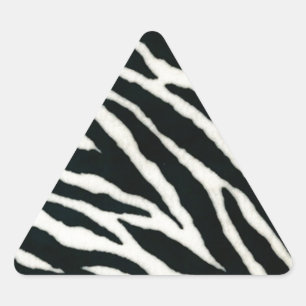 Adesivo Triangular RAB Rockabilly Estampa de Zebra Preto & Branco