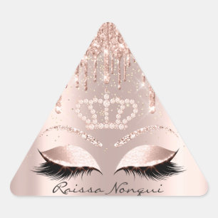 Adesivo Triangular Raissa Crown 16ª 15 Bridal Rosa Glitter