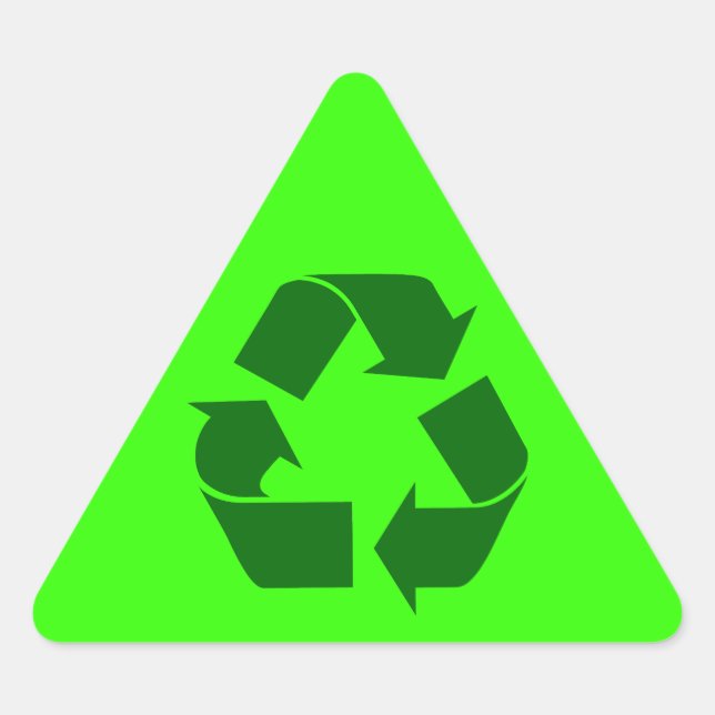 Adesivo Triangular reciclar: vinheta de aviso (Frente)