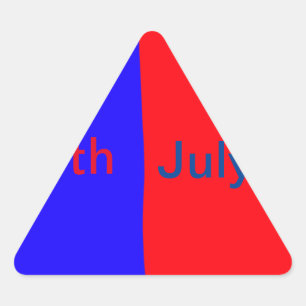 Adesivo Triangular Red Black American Day 4 de julho adicione texto s