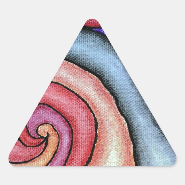 Adesivo Triangular Redemoinho de Aquarela (Frente)
