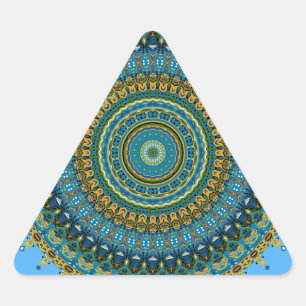 Adesivo Triangular Regalia Aqua Blues Kaleidoscópio n.o 5