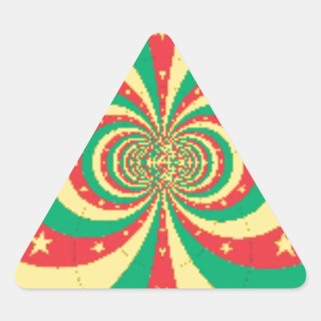 Adesivo Triangular République du Cameroun, estrela de cinco pontas (Frente)