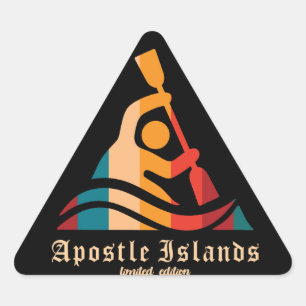 Adesivo Triangular Retro Apostle Islands Kayaking