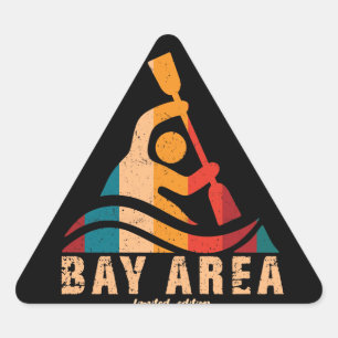 Adesivo Triangular Retro Bay Area Kayaking