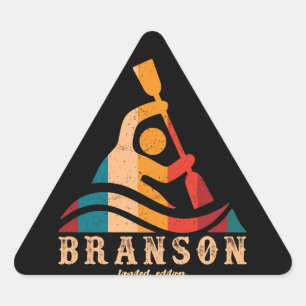 Adesivo Triangular Retro Branson Kayaking