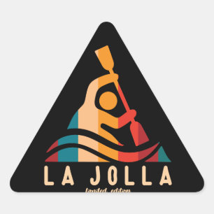 Adesivo Triangular Retro La Jolla Kayaking