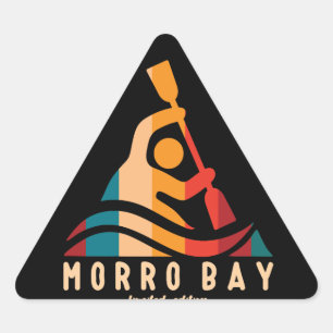 Adesivo Triangular Retro Morro Bay Kayaking