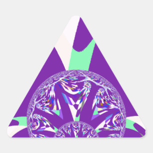 Adesivo Triangular Retro púrpura