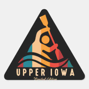 Adesivo Triangular Retro Upper Iowa Kayaking
