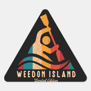 Adesivo Triangular Retro Weedon Island Kayaking