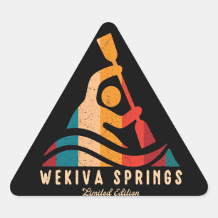Adesivo Triangular Retro Wekiva Primavera Kayaking
