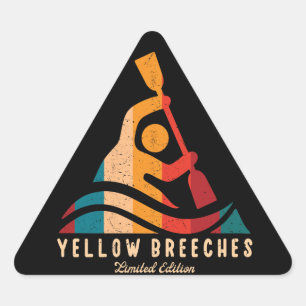 Adesivo Triangular Retro Yellow Breechings Kayaking