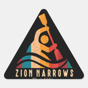 Adesivo Triangular Retro Zion estreita Kayaking