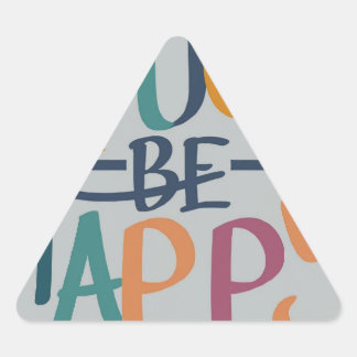 Adesivo Triangular Ria, seja feliz