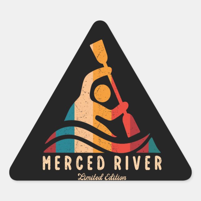 Adesivo Triangular Rio Retro Merced Kayaking (Frente)